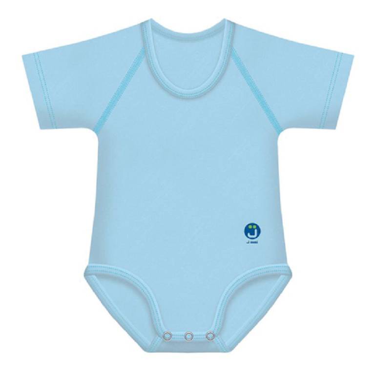 BODY 0-36M BIO COT 4S AZZURRO