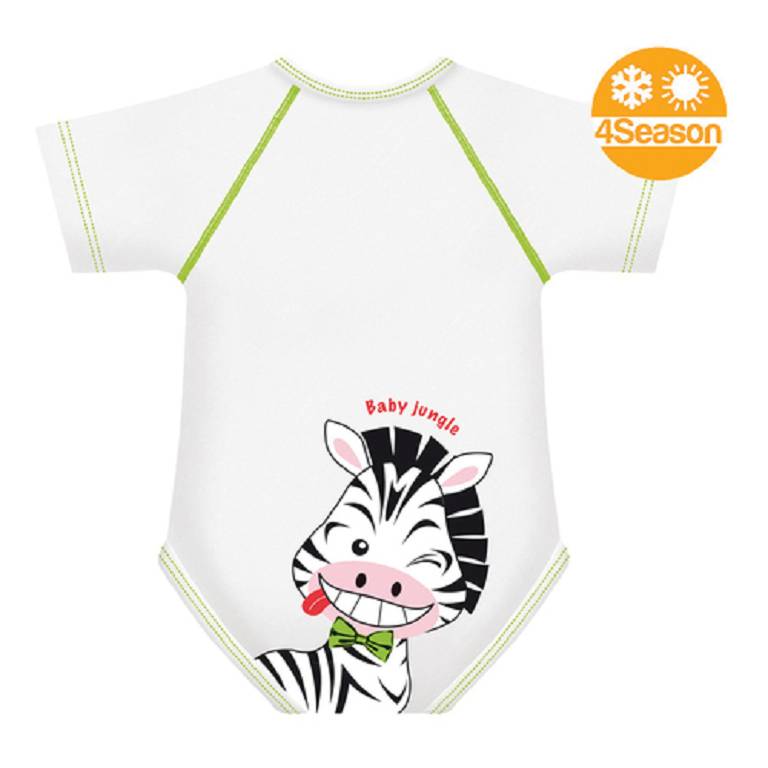 BODY 0-36M BIO COT 4S BJ ZEBRA